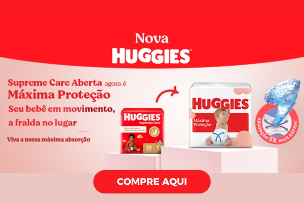 Fralda Huggies Máxima Proteção - vermelha