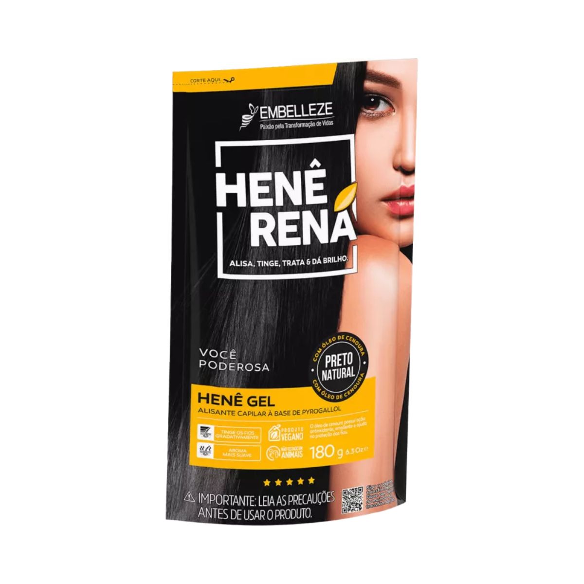 ALISANTE COM COLORAÇÃO HENE RENA POUCH JABORANDI 180G