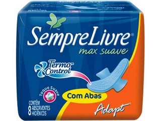 ABSORVENTE COM ABAS SEMPRE LIVRE C/8 ADAPT SUAVE
