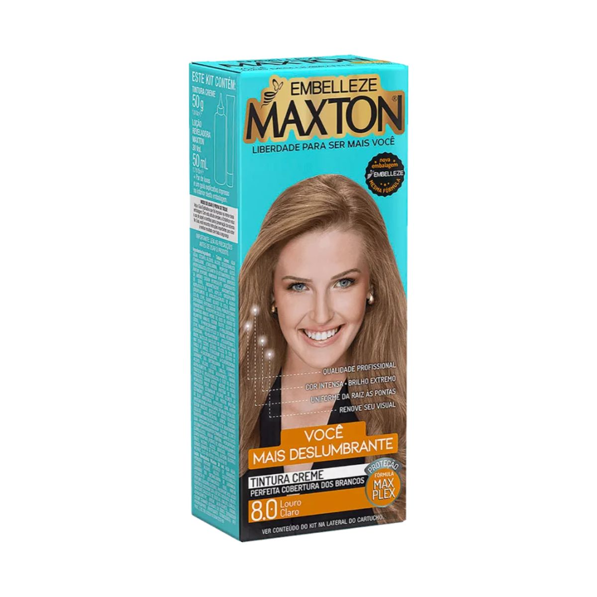 TINTURA PERMANENTE MAXTON 8.0 LOURO CLARO