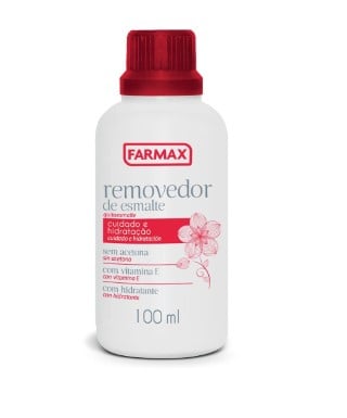 REMOVEDOR DE ESMALTE FARMAX SEM ACETONA 100ML (144)