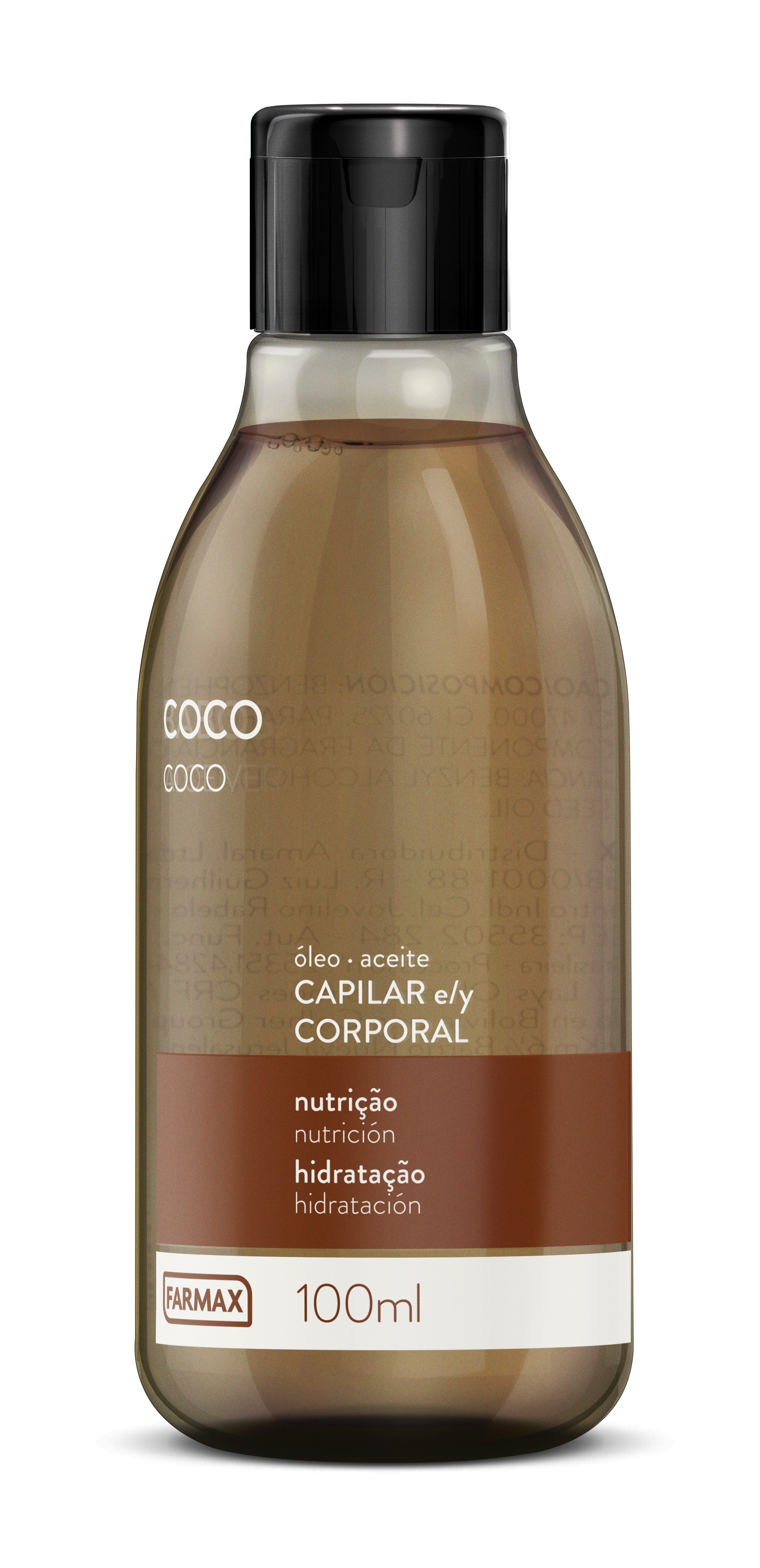 ÓLEO CAPILAR E CORPORAL FARMAX COCO 100ML