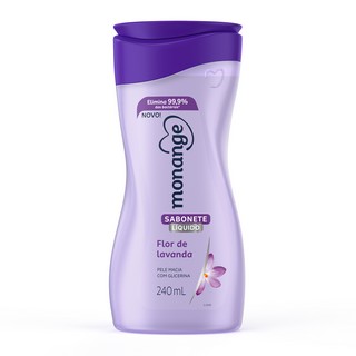 SABONETE LÍQUIDO MONANGE FLOR DE LAVANDA 240ML
