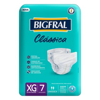 FRALDA GERIÁTRICA BIGFRAL CLASSICA XG 7UN