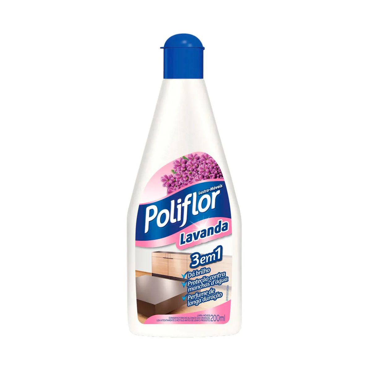 LUSTRA MÓVEIS PERFUMADO POLIFLOR LAVANDA 200ML