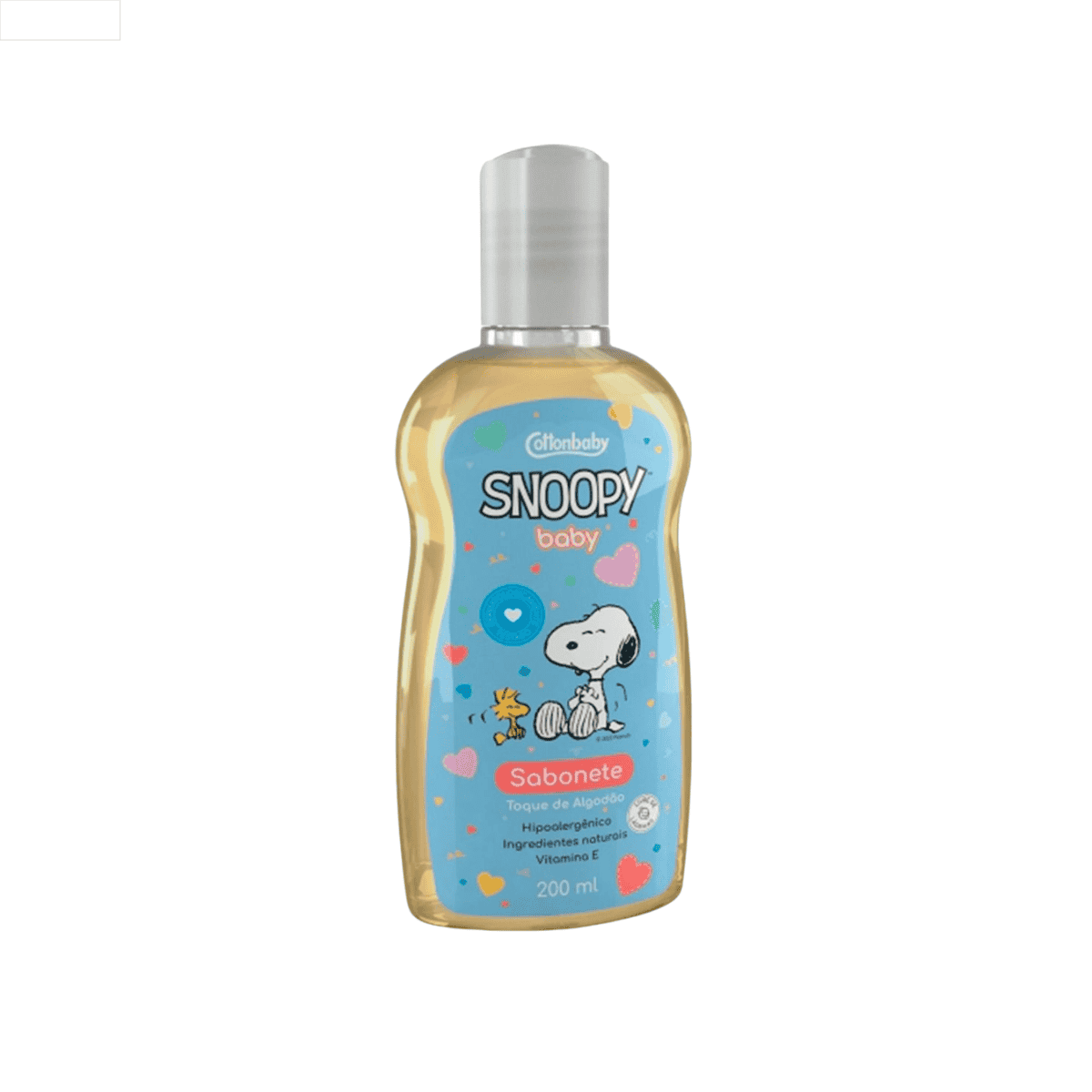 SABONETE LÍQUIDO COTTONBABY SNOOPY BABY TOQUE DE ALGODÃO 12X200ML
