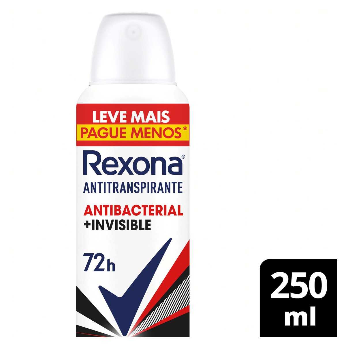 ANTITRANSPIRANTE AEROSSOL ANTIBACTERIAL E INVISIBLE REXONA 145G LEVE MAIS PAGUE MENOS