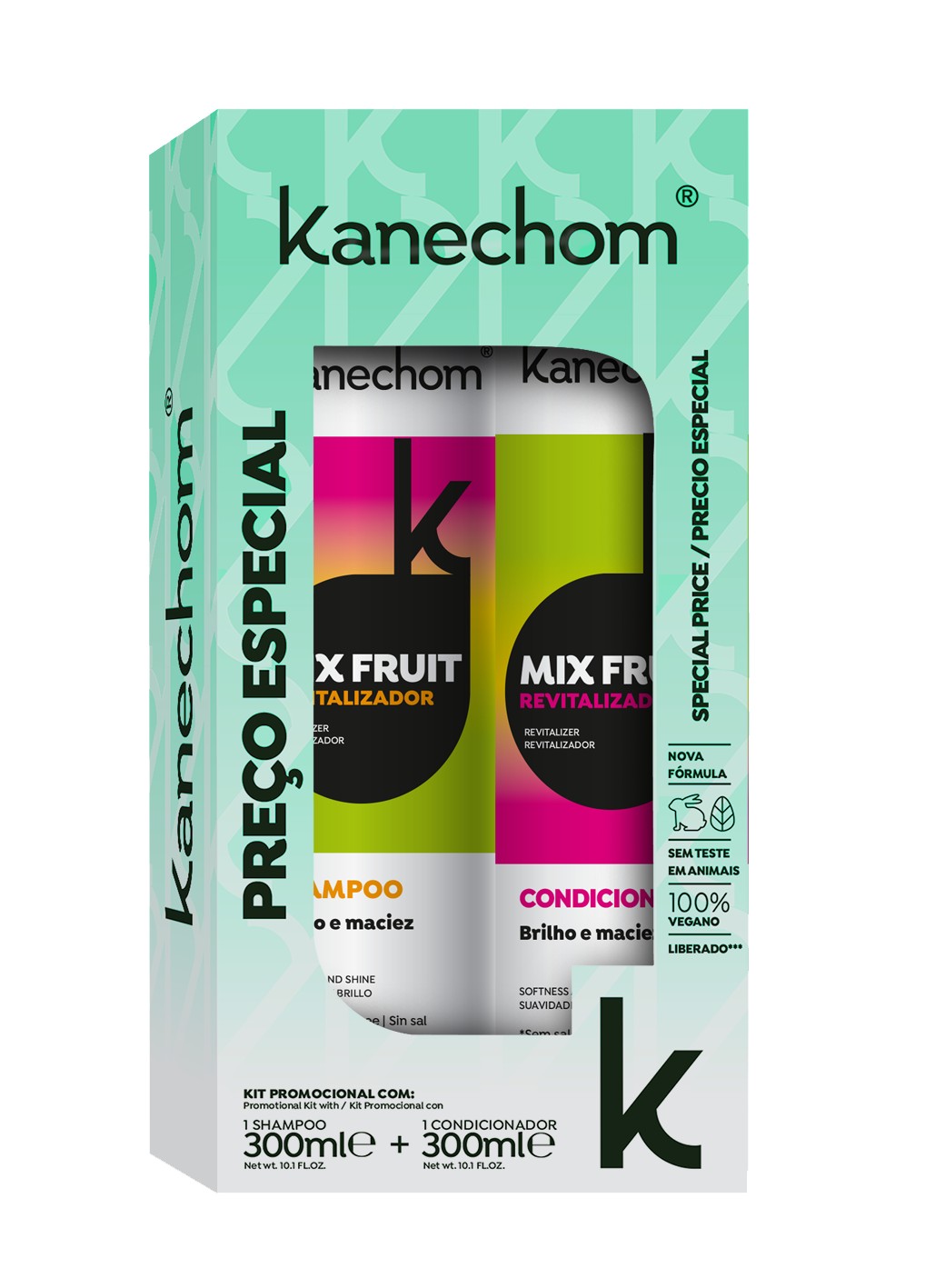 PROMOPACK MIX FRUIT KANECHOM SH+COND 6X600ML