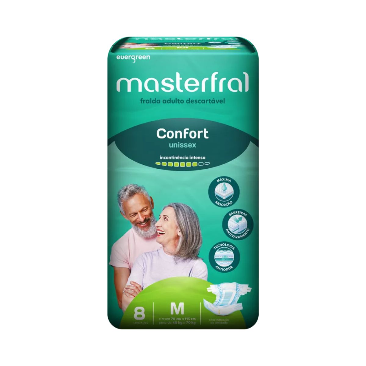 FRALDAS MASTERFRAL CONFORT  M  (8X8)
