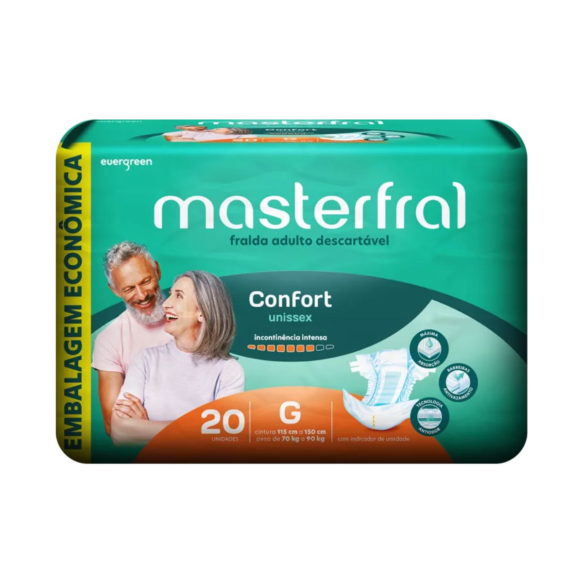 FRALDAS MASTERFRAL CONFORT ECONOMICA G (6X2)0