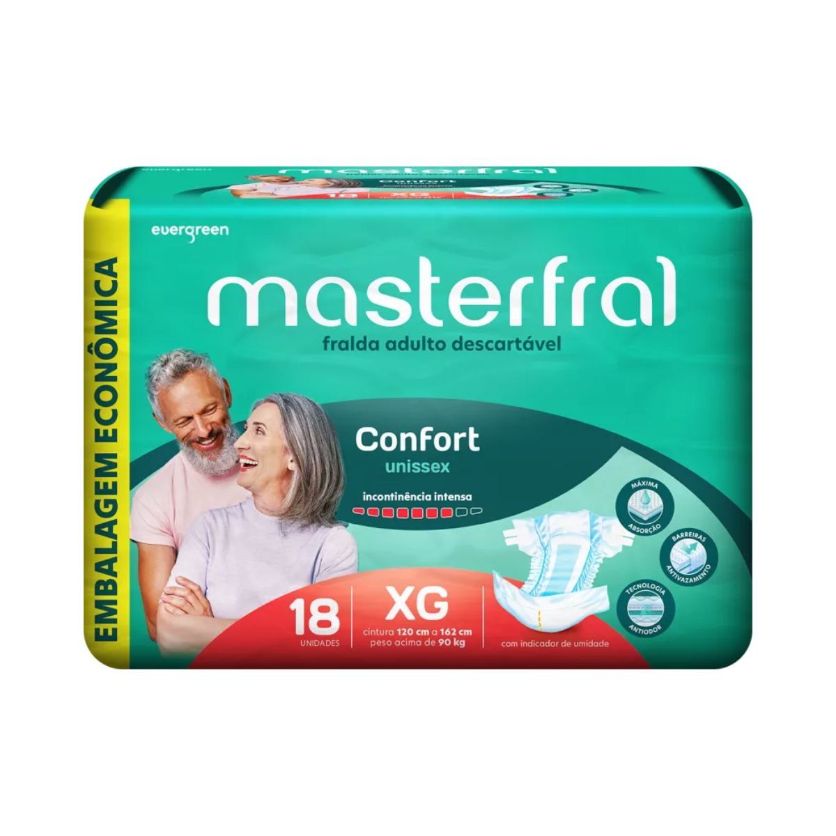 FRALDAS MASTERFRAL CONFORT ECONOMICA XG (6X18)