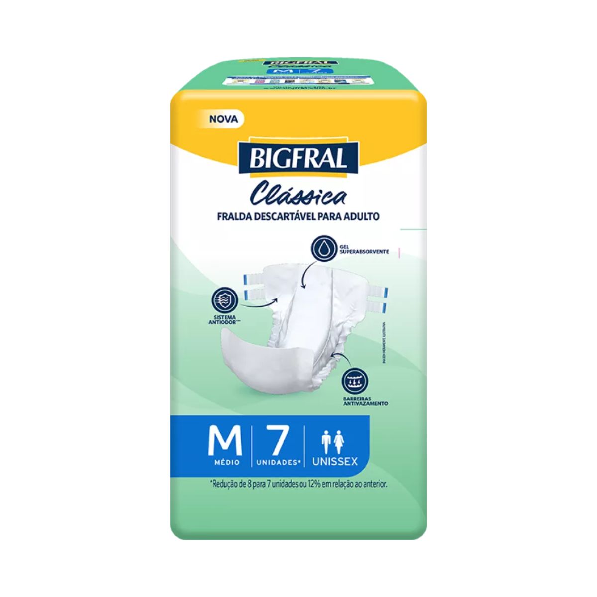 FRALDA GERIÁTRICA BIGFRAL CLASSICA M 7UN