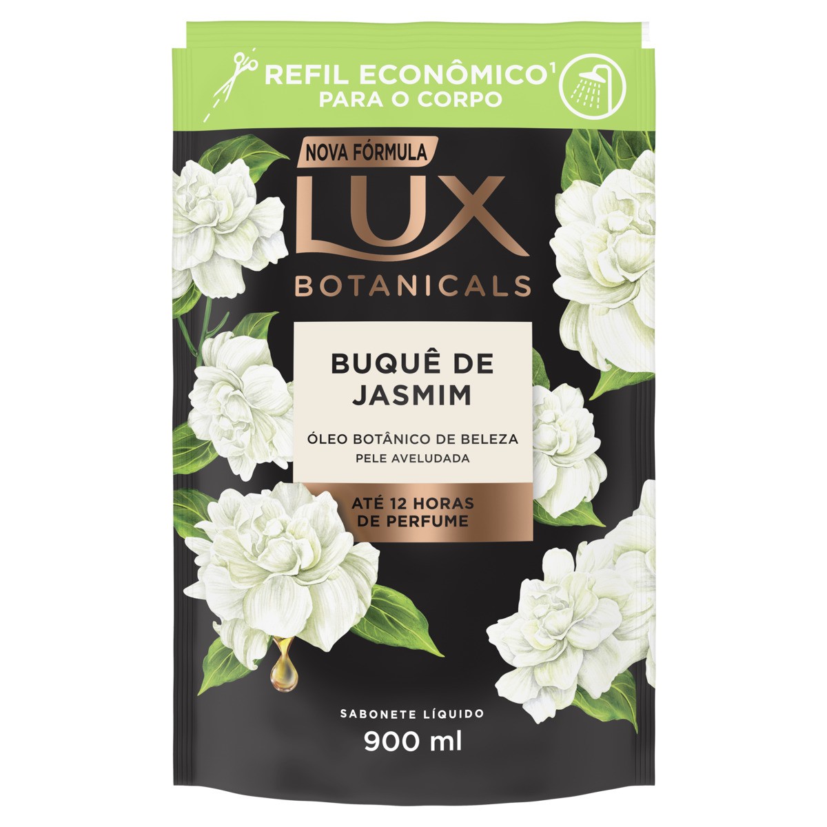 SABONETE LÍQUIDO BUQUÊ DE JASMIM LUX BOTANICALS SACHÊ 900ML REFIL ECONÔMICO