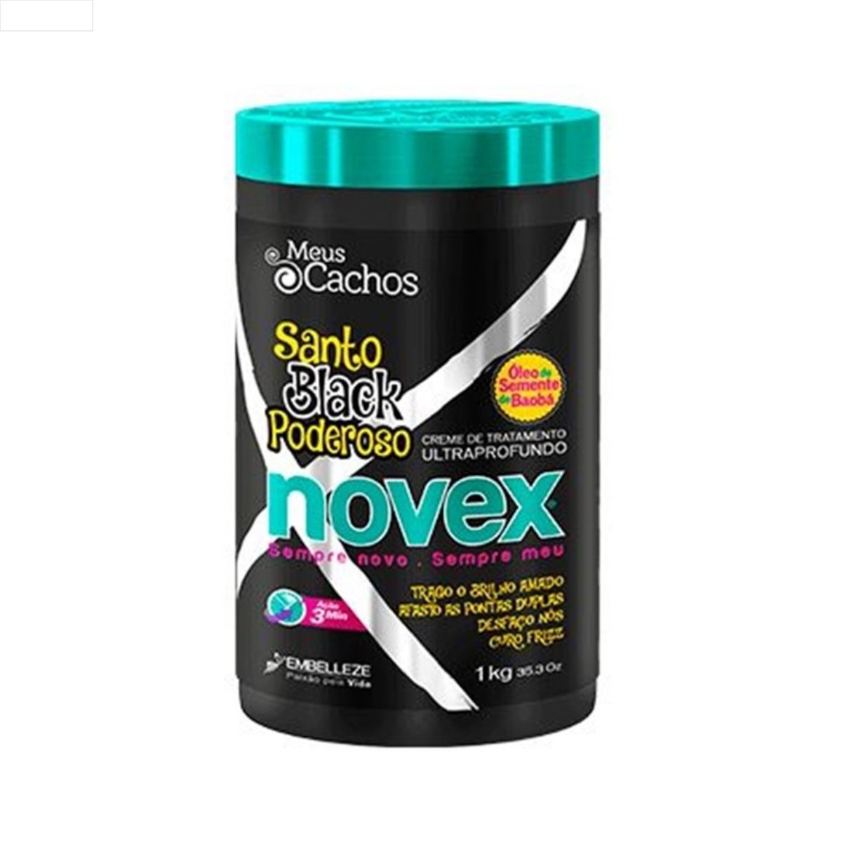 CREME DE TRATAMENTO NOVEX MEUS CACHOS SANTO BLACK 1KG