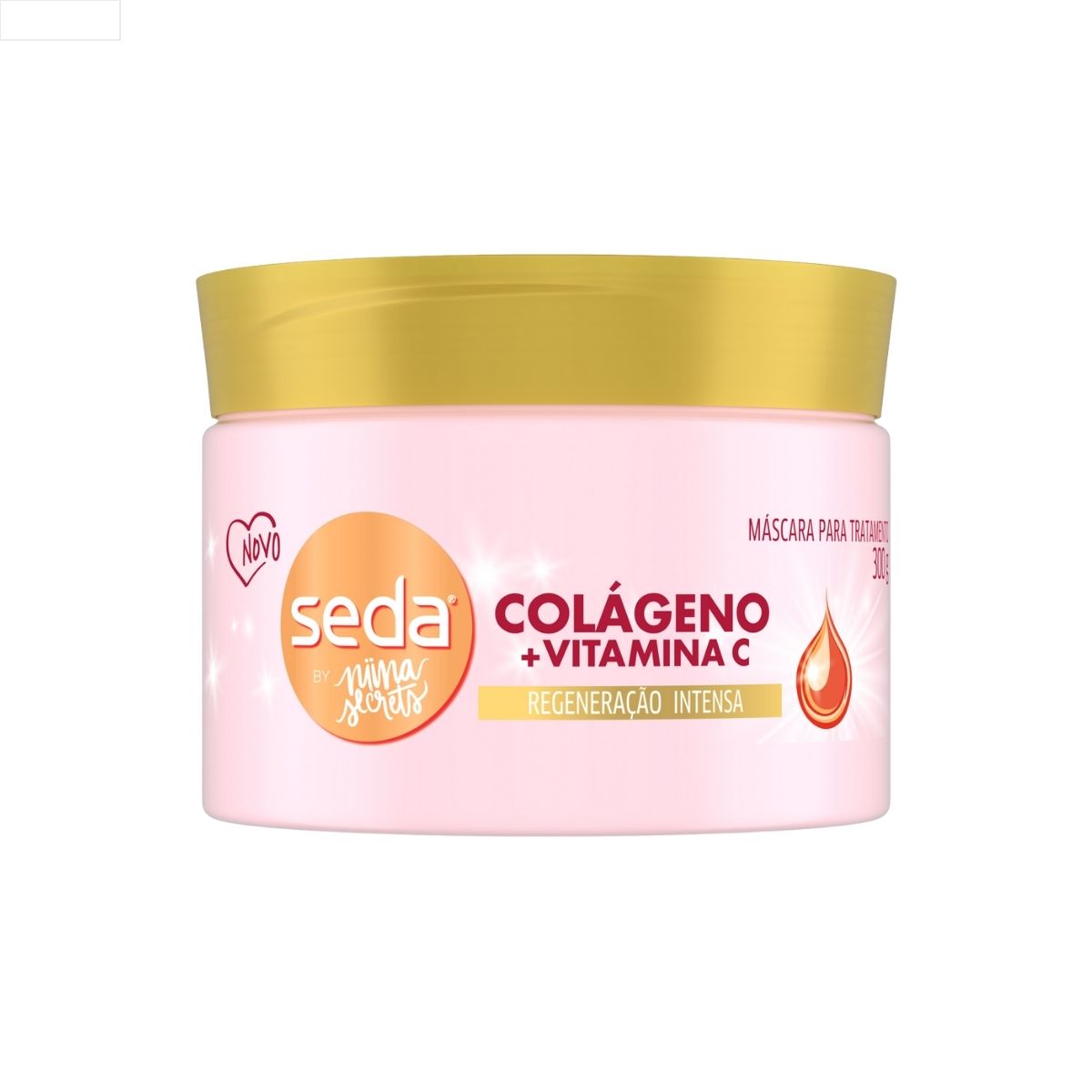 MÁSCARA DE TRATAMENTO SEDA COLÁGENO E VITAMINA C BY NIINA SECRETS POTE 300G