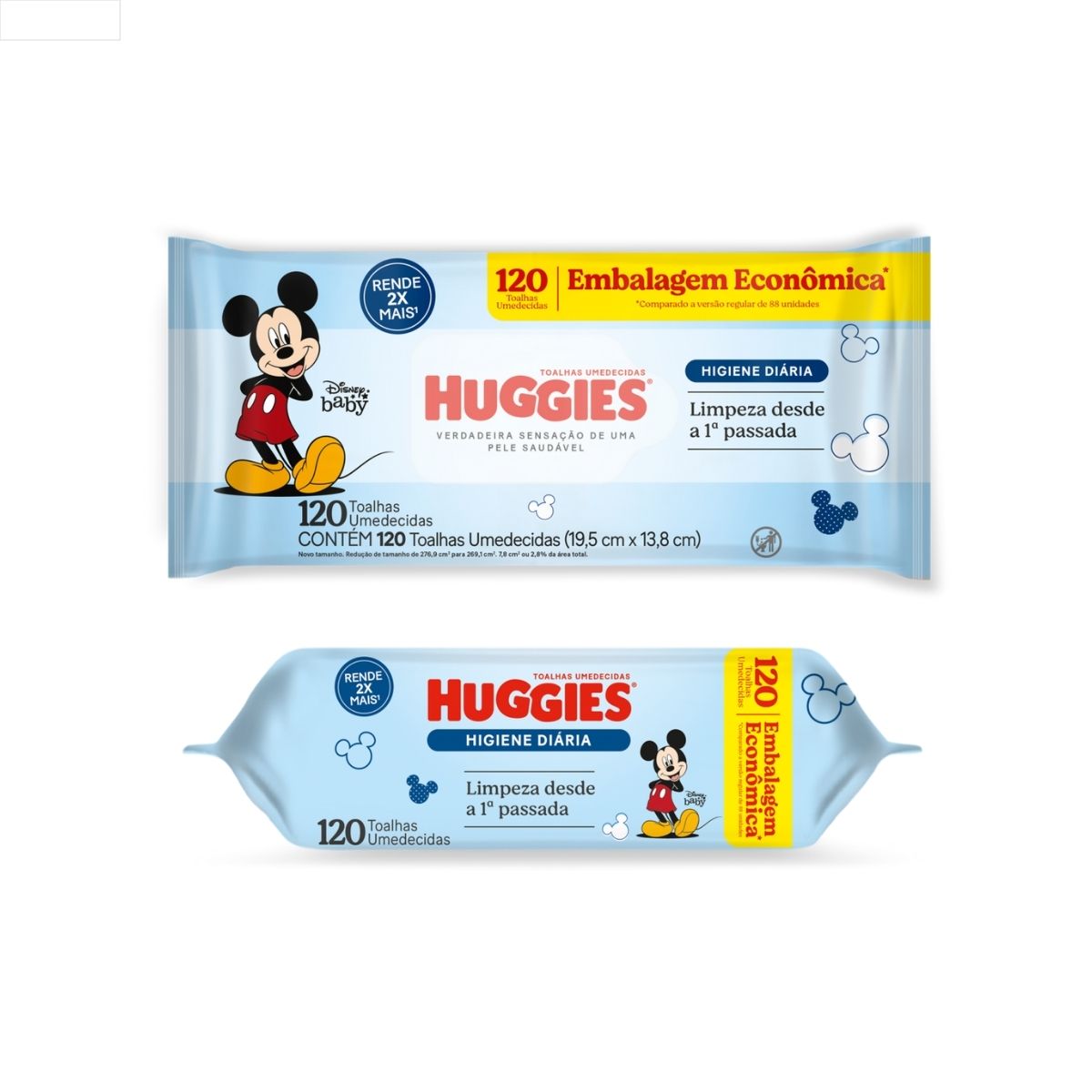 TOALHA UMED HUGGIES HIGIENE DIARIA 120UN(12)