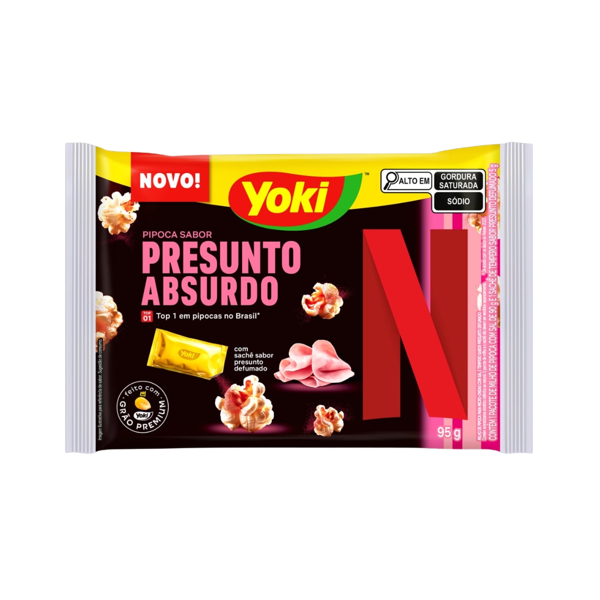 PIPOCA MICRO ONDAS PRESUNTO DEFUMADO 36X95GR