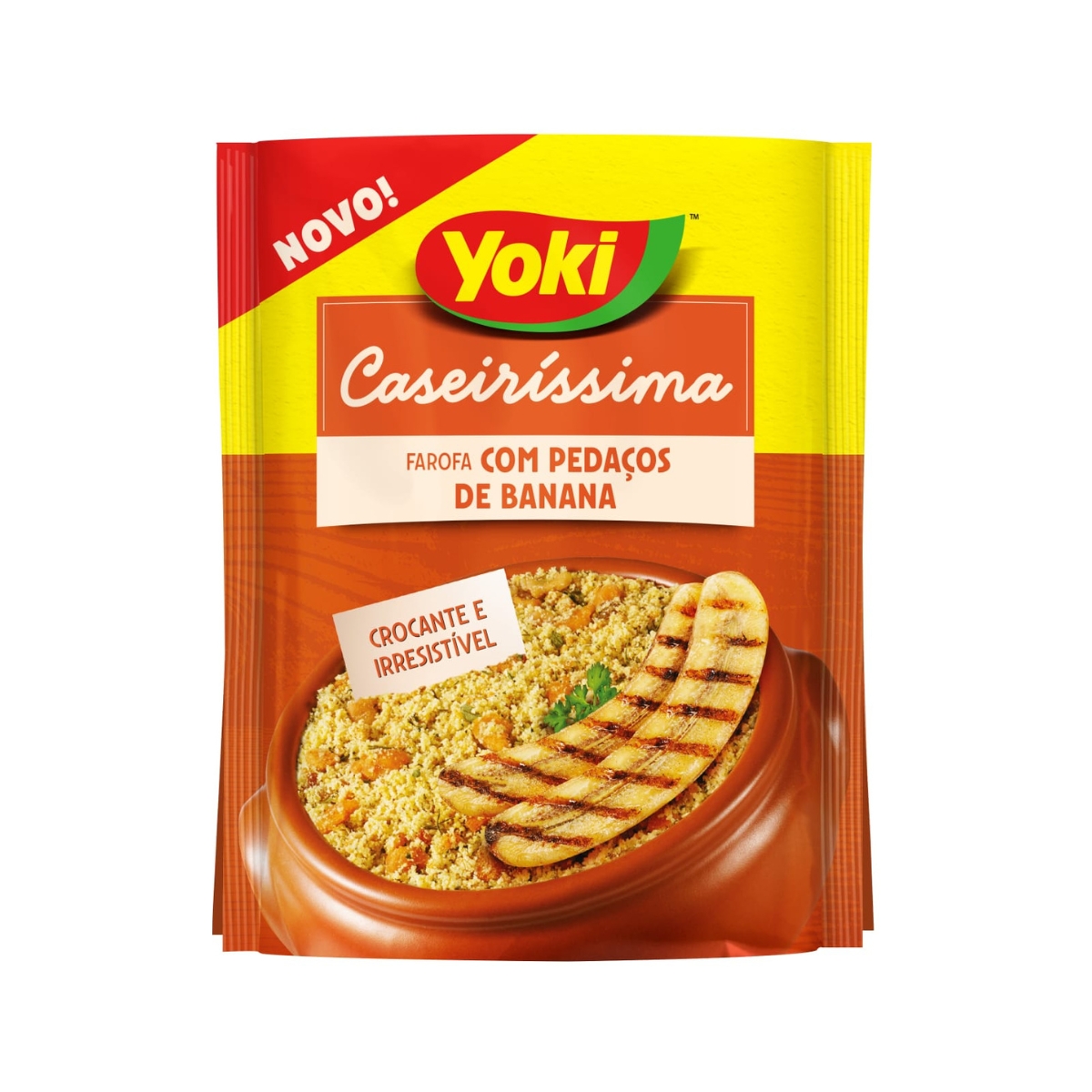 FAROFA CASEIRISSIMA COM PEDAÇOS DE BANANA 12X200GR