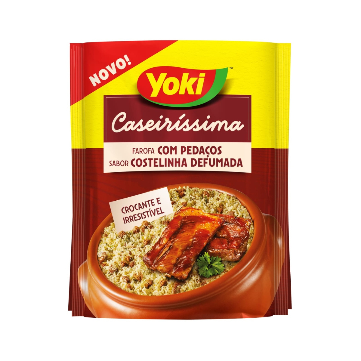FAROFA CASEIRISSIMA COM PEDAÇOS SABOR COSTELINHA 12X200GR