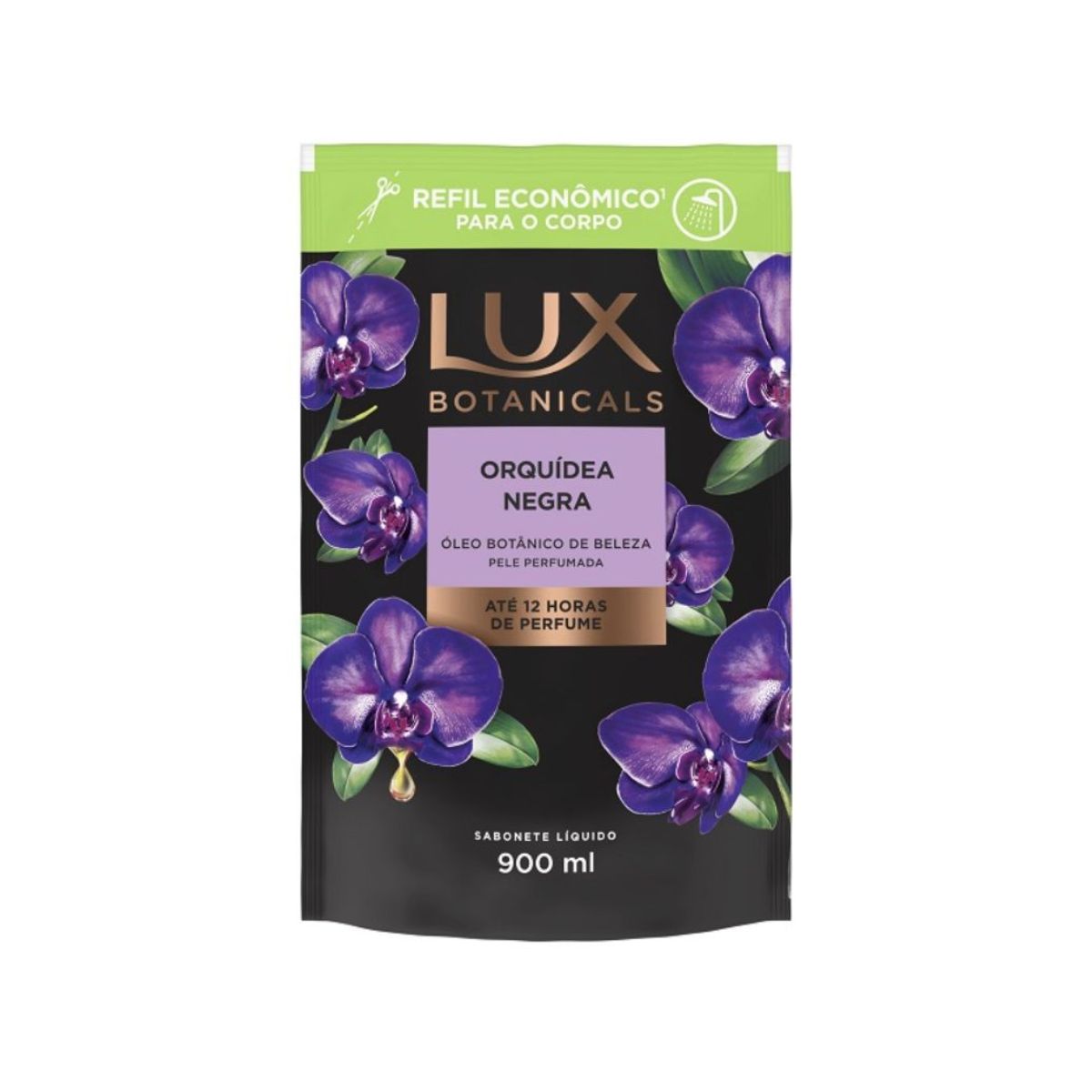 SABONETE LÍQUIDO ORQUÍDEA NEGRA LUX BOTANICALS SACHÊ 900ML REFIL ECONÔMICO