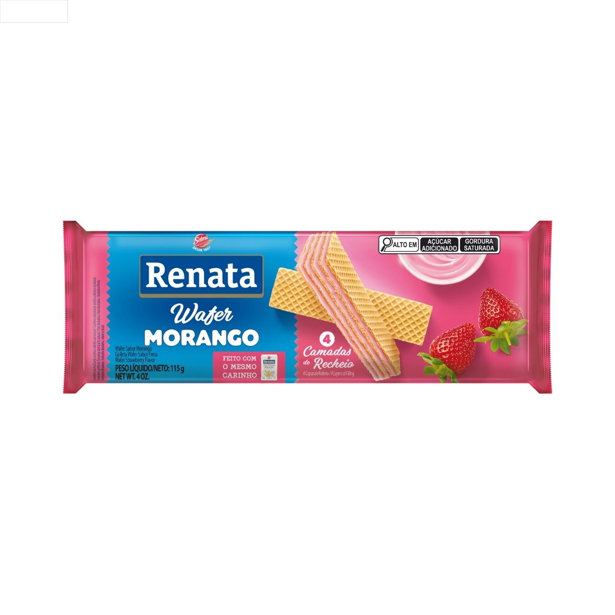 BISCOITO RENATA WAFER MORANGO  115 GR