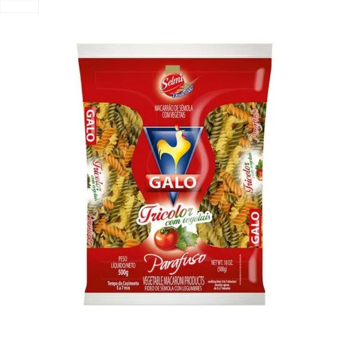 M.GALO SEMOLA TRICOLOR PARAFUSO 500GR