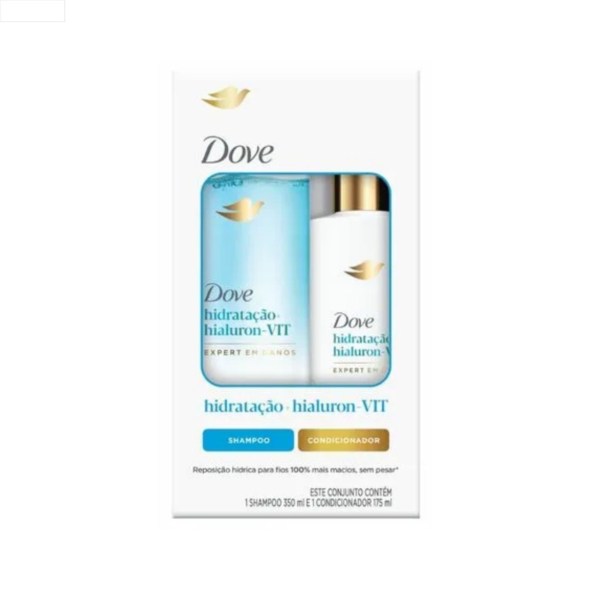 KIT SHAMPOO 350ML + CONDICIONADOR 175ML DOVE HIDRATAÇÃO + HIALURON-VIT