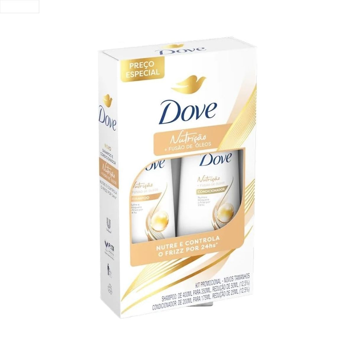 KIT SHAMPOO 350ML + CONDICIONADOR 175ML DOVE NUTRIÇÃO + TRI-ÓLEOS