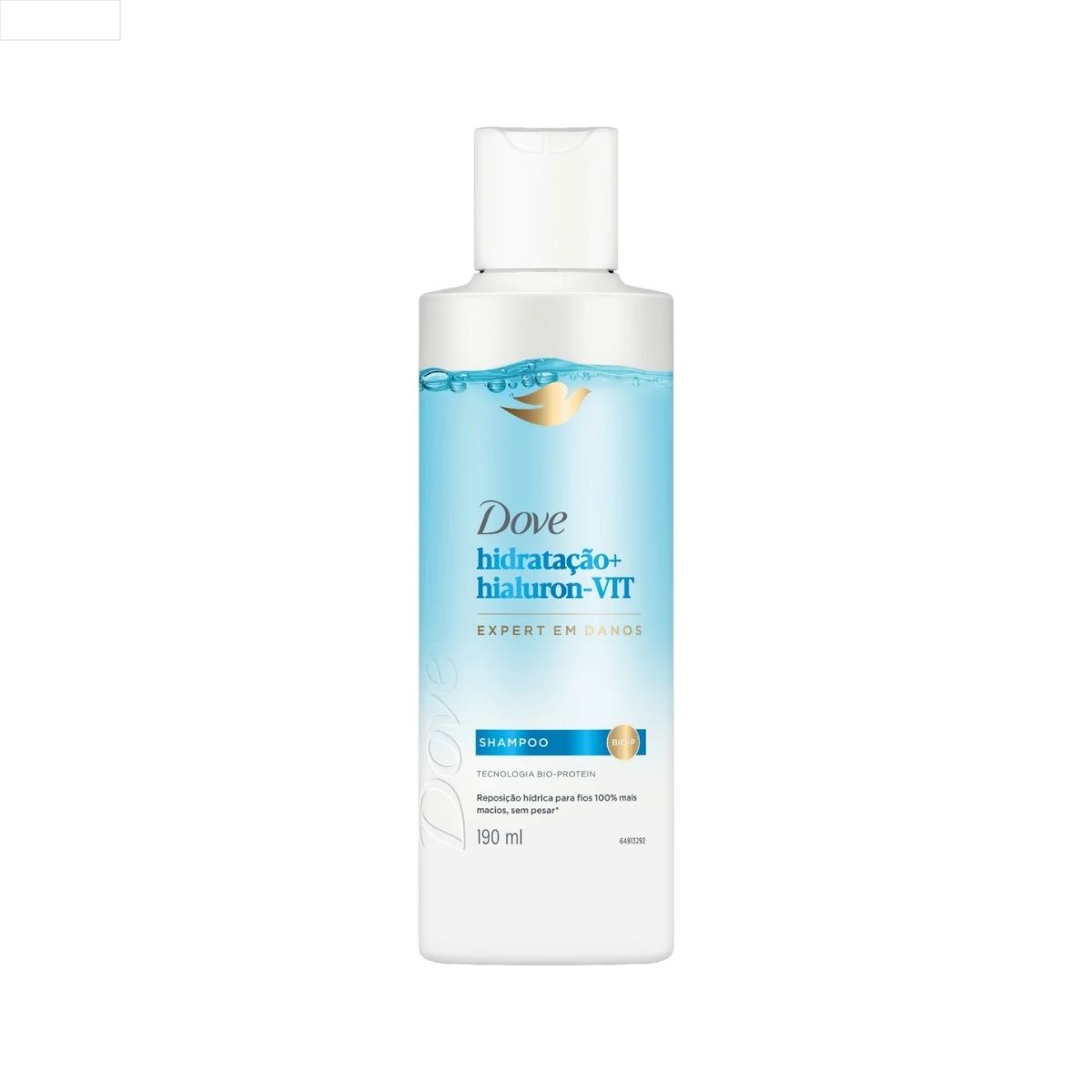 SHAMPOO DOVE HIDRATAÇÃO + HIALURON-VIT FRASCO 190ML