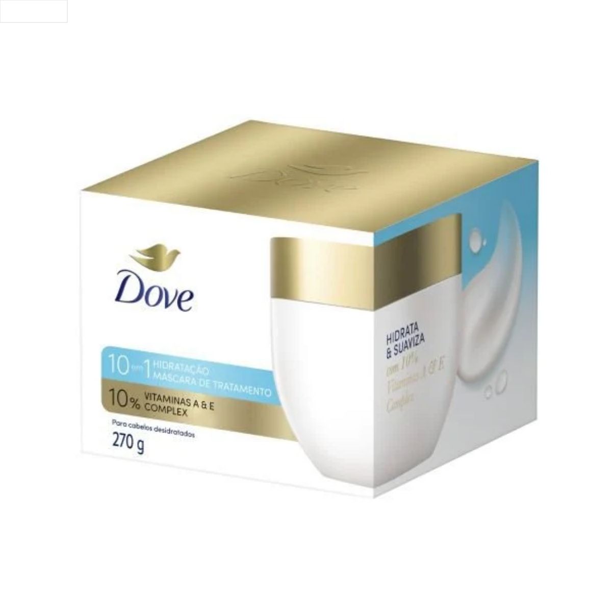MÁSCARA DE TRATAMENTO DOVE HIDRATAÇÃO + HIALURON-VIT CAIXA 270G
