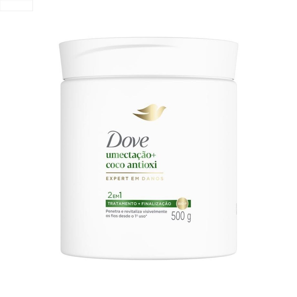 MÁSCARA 2 EM 1 DOVE UMECTAÇÃO + COCO ANTIOXI POTE 500G