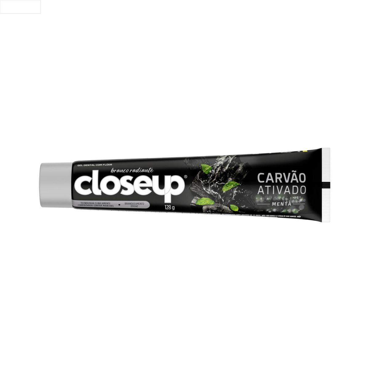 GEL DENTAL CARVÃO ATIVADO MENTA CLOSEUP BRANCO RADIANTE CAIXA 60G