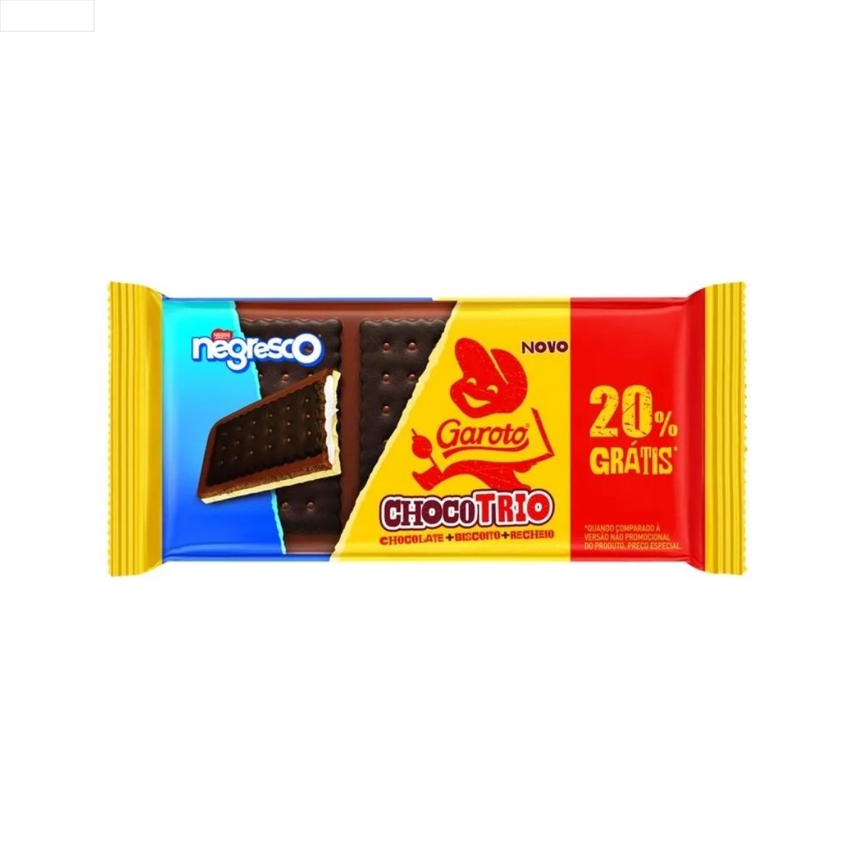 CHOCOLATE TRIO GAROTO/NEGRESCO 78G