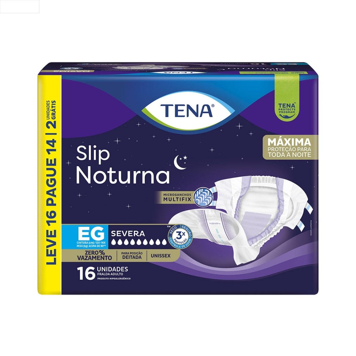 TENA FRALDA SLIP NOTURNA L16P14U X4 EG