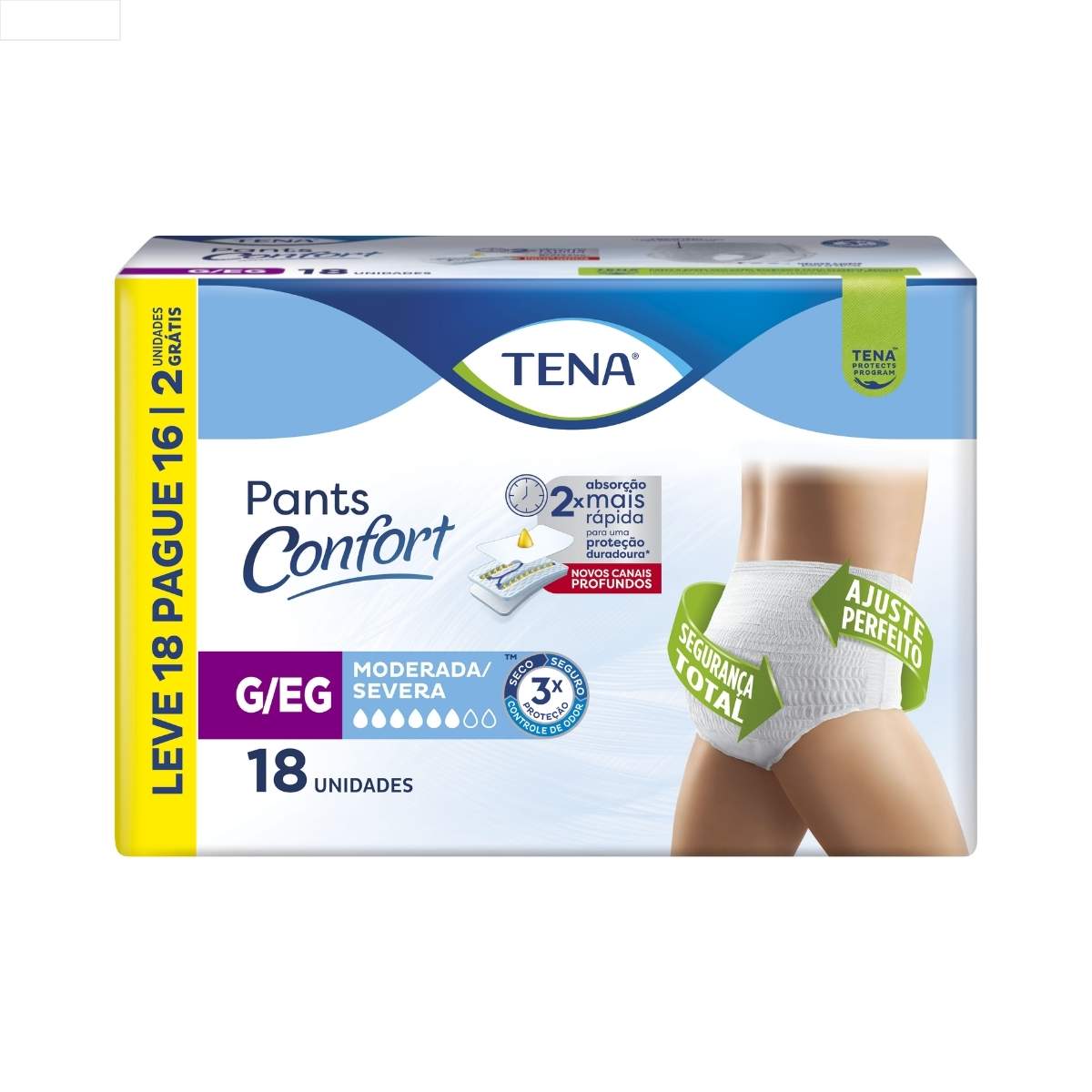 TENA PANTS CONFORT L18P16U X4 GEG
