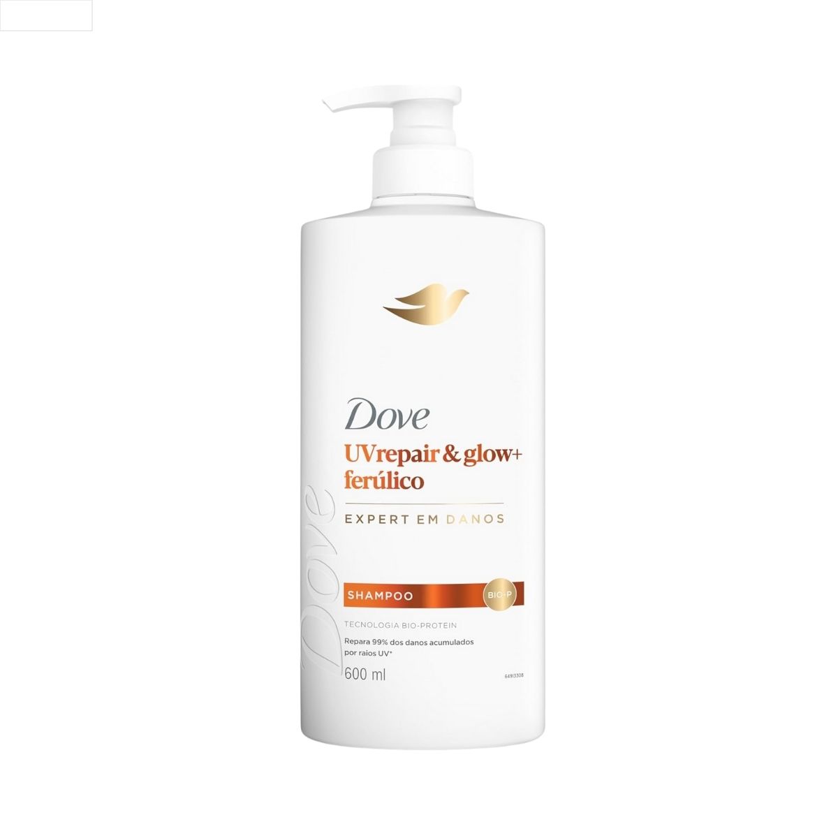 SHAMPOO DOVE UV REPAIR & GLOW + FERÚLICO FRASCO 600ML PUMP