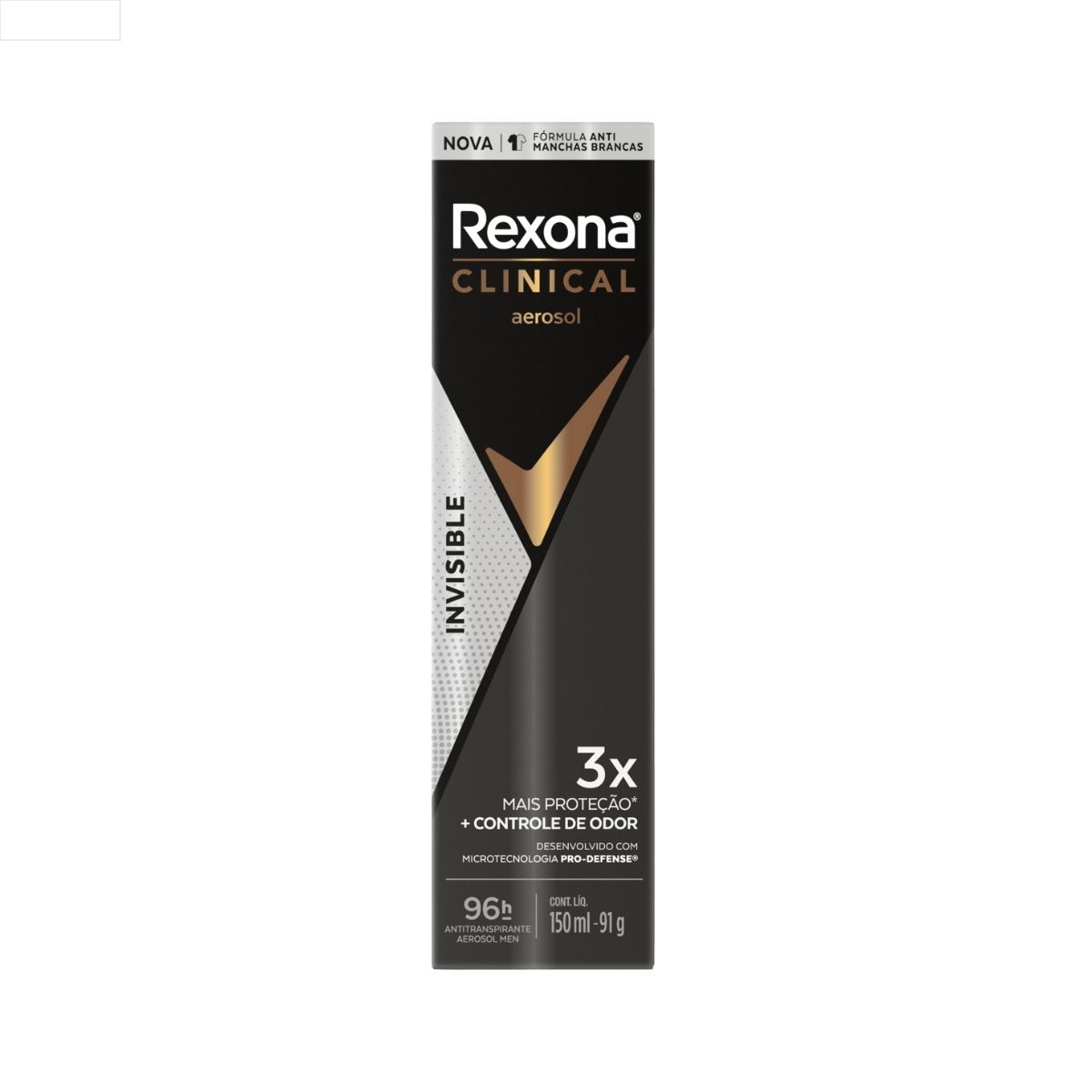 ANTITRANSPIRANTE AEROSSOL REXONA CLINICAL MEN INVISIBLE 150ML SPRAY
