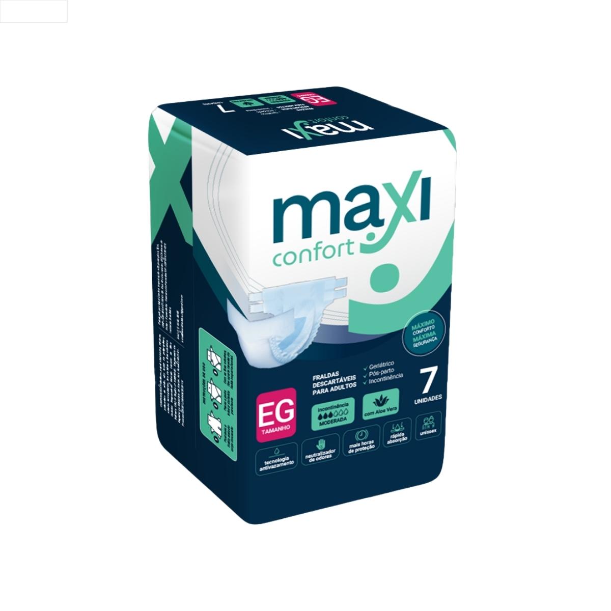 FRALDA MAXI CONFORT EXTRA GRANDE COM 7