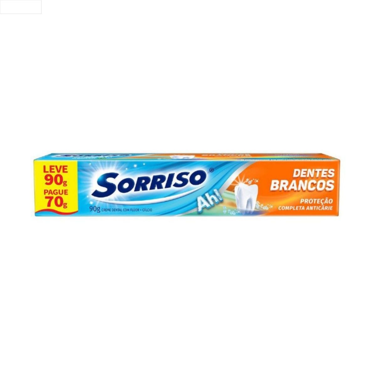 CREME DENTAL SORRISO DENTES BRANCOS BISNAGA 90G LEVE 90G PAGUE 70G