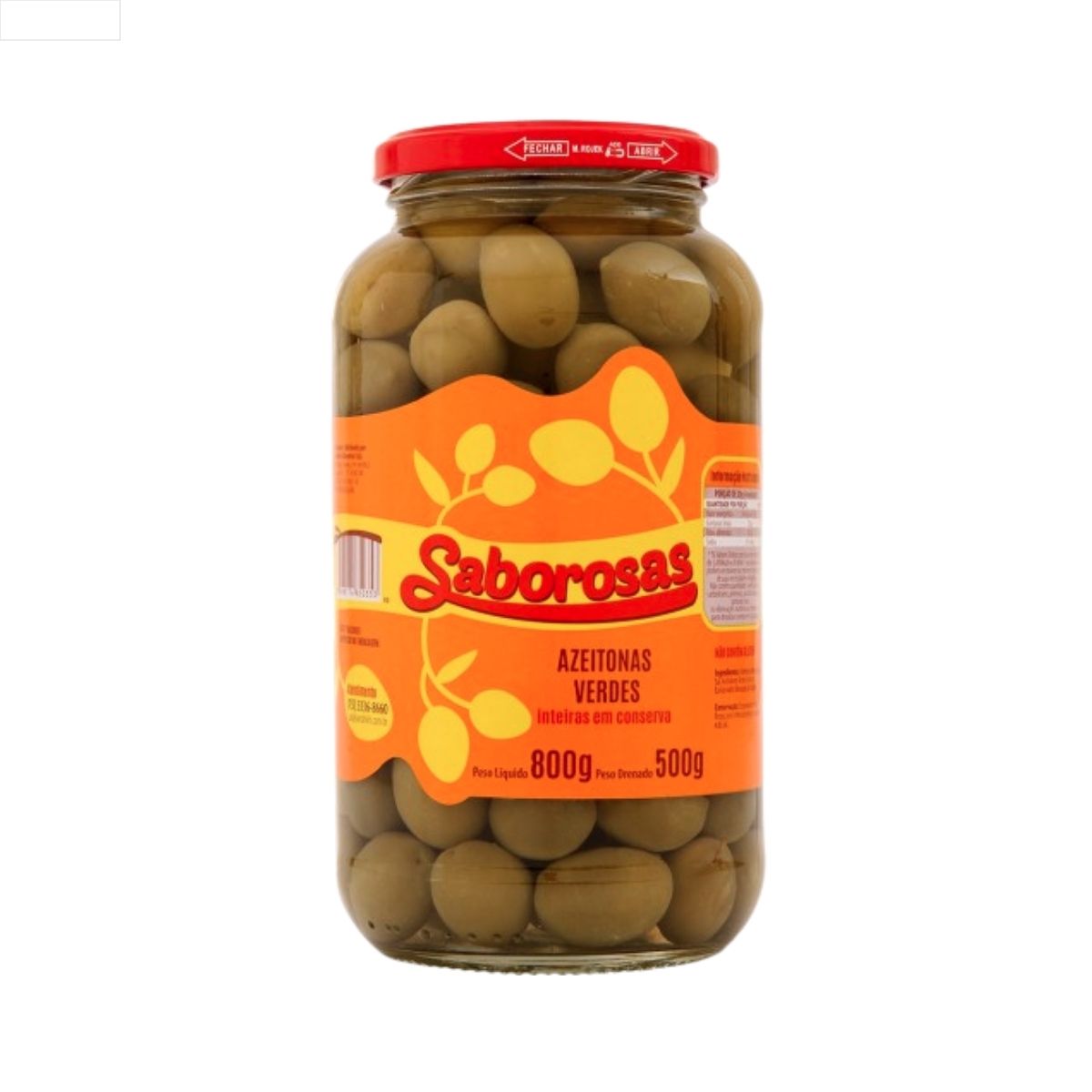 AZEITONA SABOROSAS VERDE 12X500G