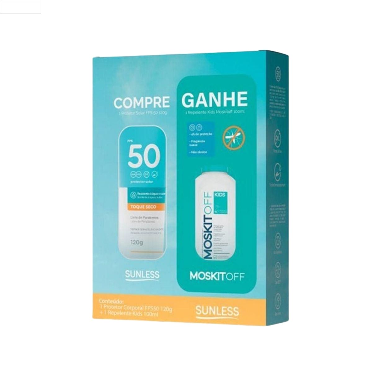 KIT COMPRE PROT.FPS50 E GANHE REPELKIDS