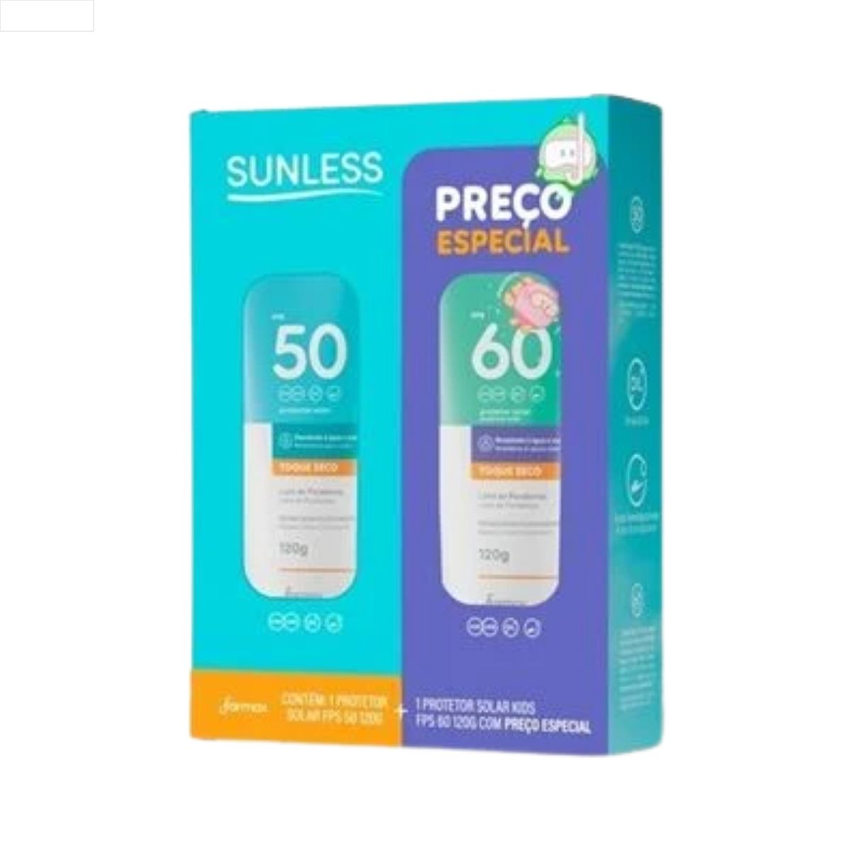 KIT FPS60+KIDS FPS50 SUNLESS PREÇO ESPEC