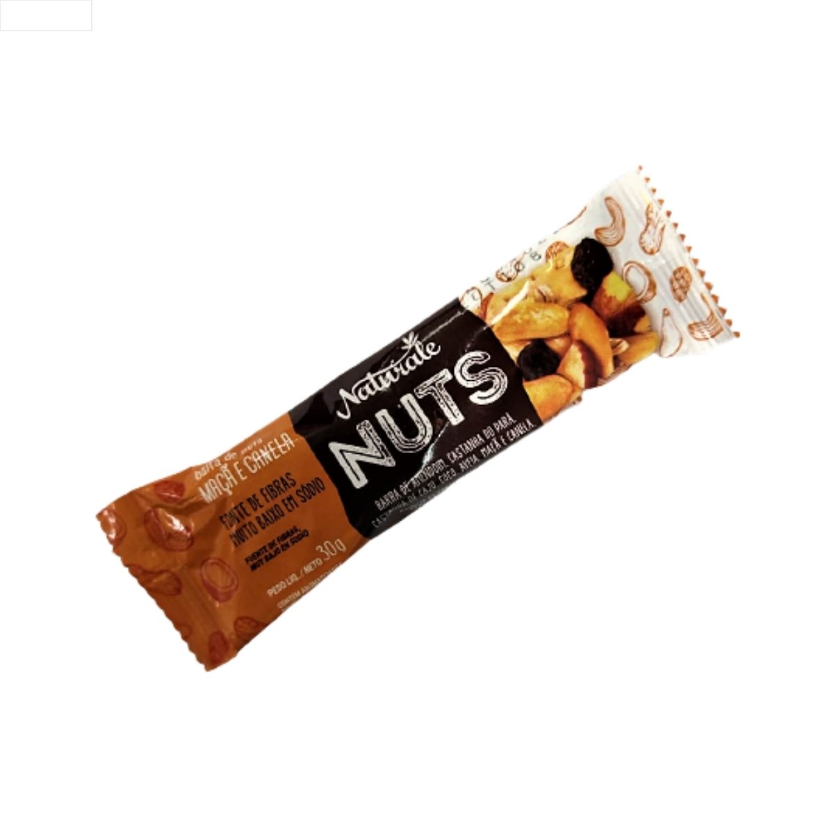 BARRA DE NUTS MACA E CANELA NATURALE CX C/ 6 DP 12X30G