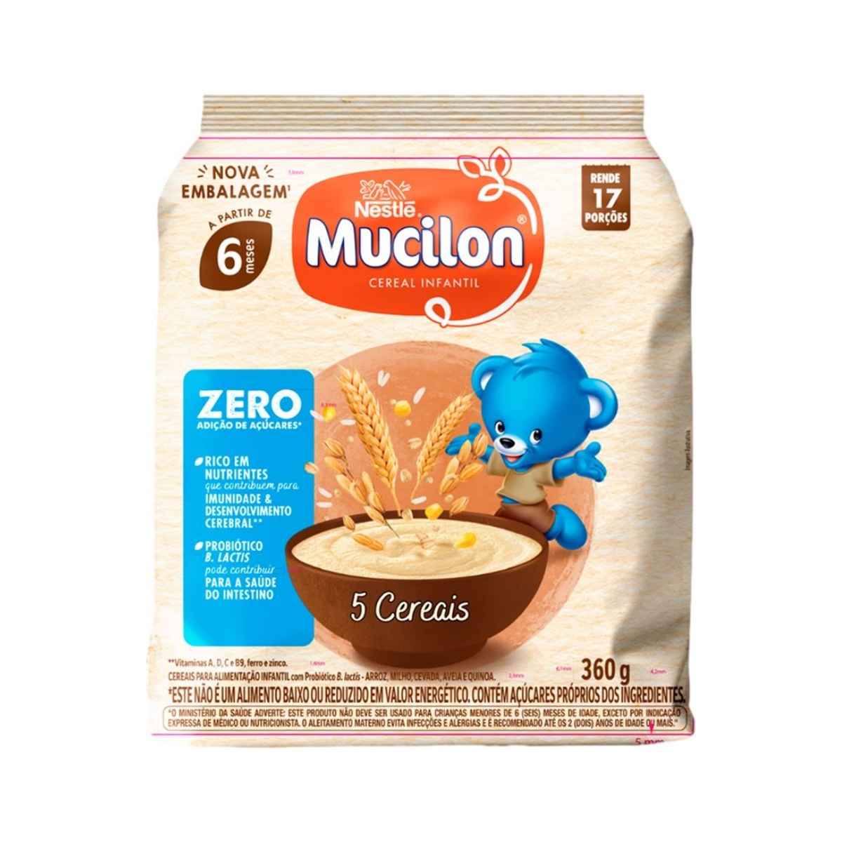 MUCILON BL 5 CEREAIS ZERO 9X360G BR