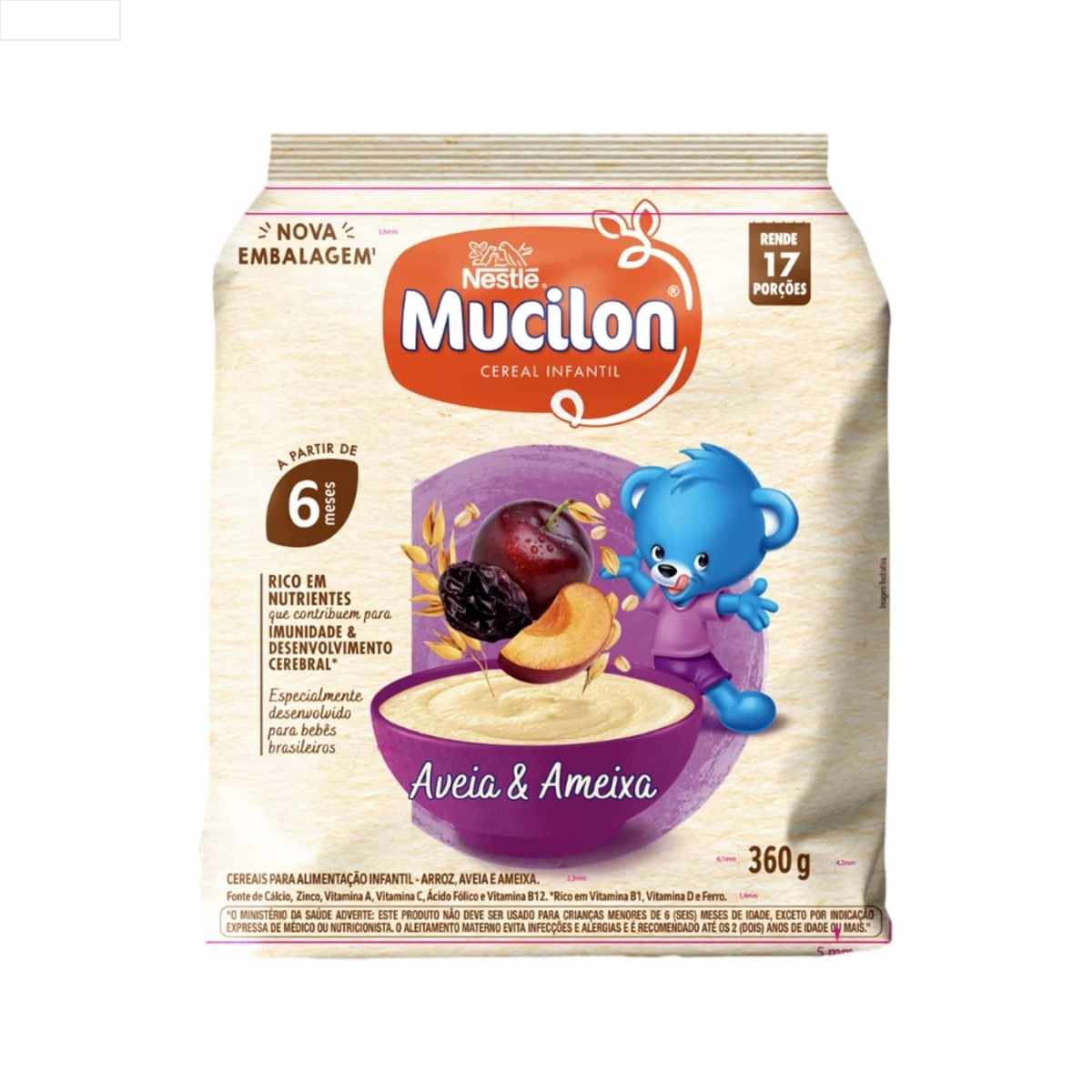 MUCILON AMEIXA E AVEIA SACHÊ 360G