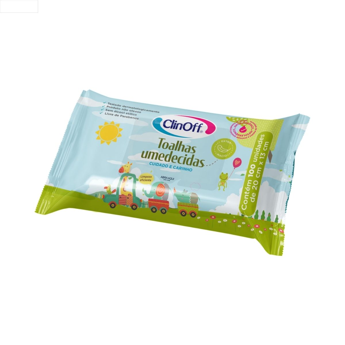 TOALHA UMEDECIDA CUIDADO E CARINHO CLINOFF 12X100UN