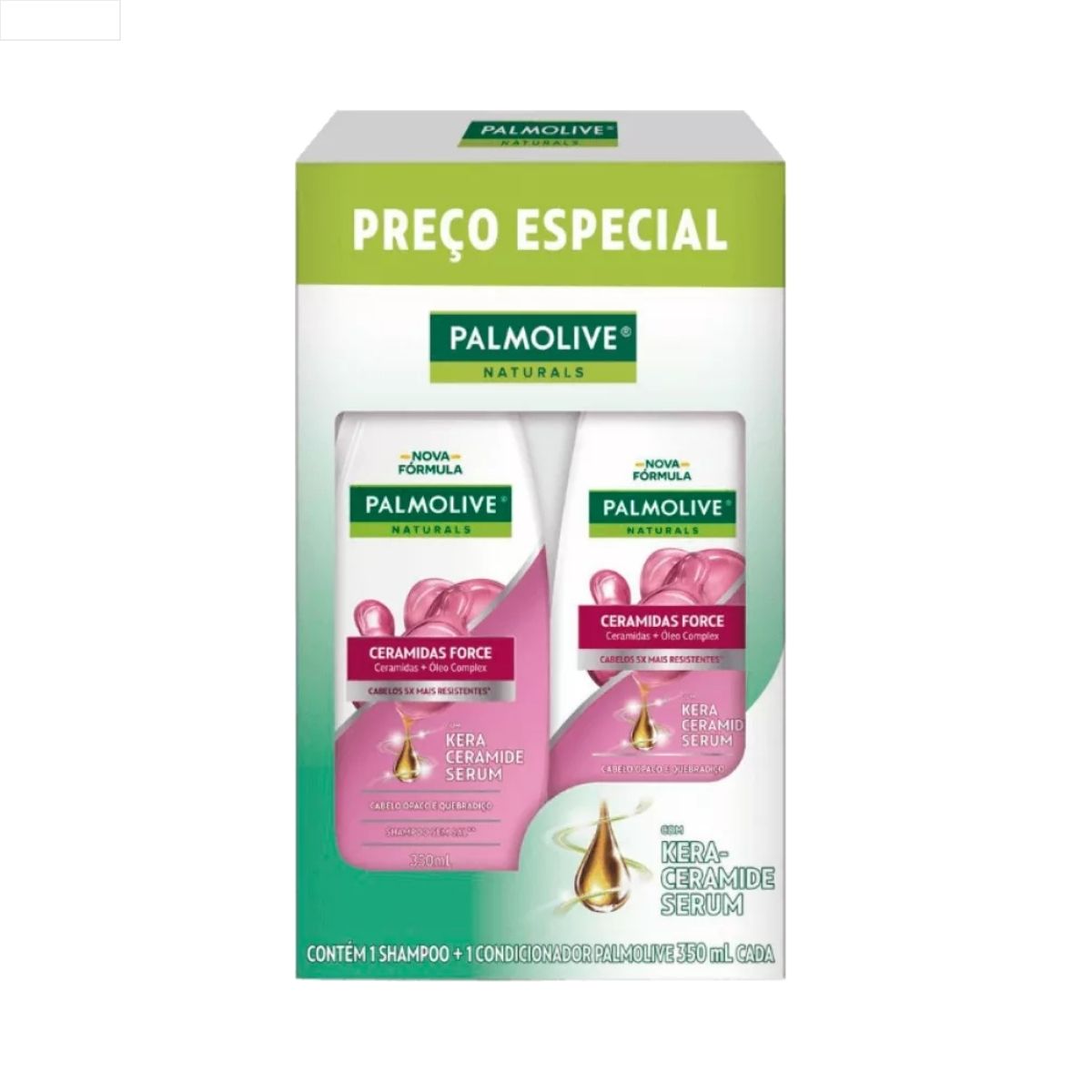 KIT 1 SHAMPOO 1 CONDICIONADOR PALMOLIVE NATURALS CERAMIDAS 350ML PRECO ESPECIAL