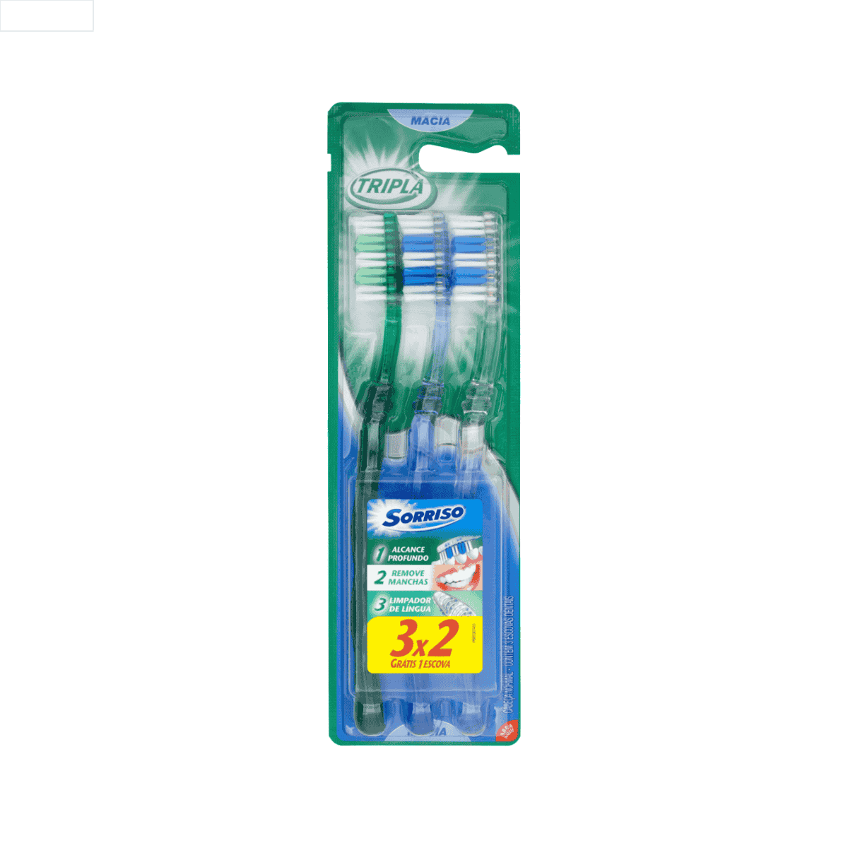 ESCOVA DENTAL SORRISO TRIPLA 123 MACIA LEVE 3 PAGUE 2