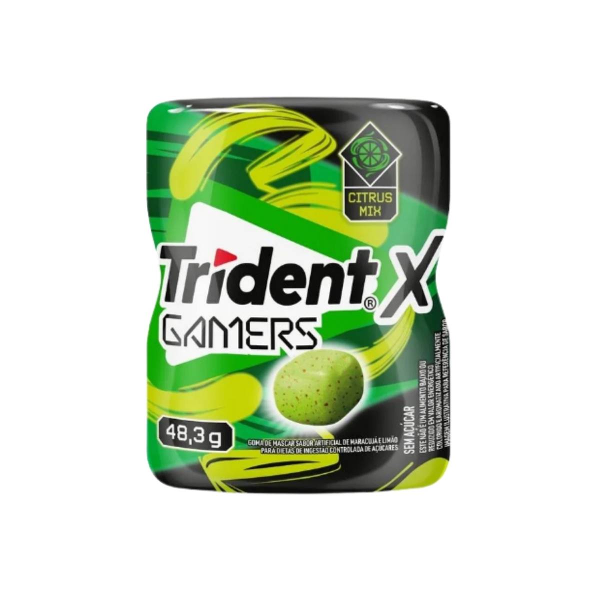 CHICLETE TRIDENT GAMERS CITRUS MIX 6 UNIDADES C/36