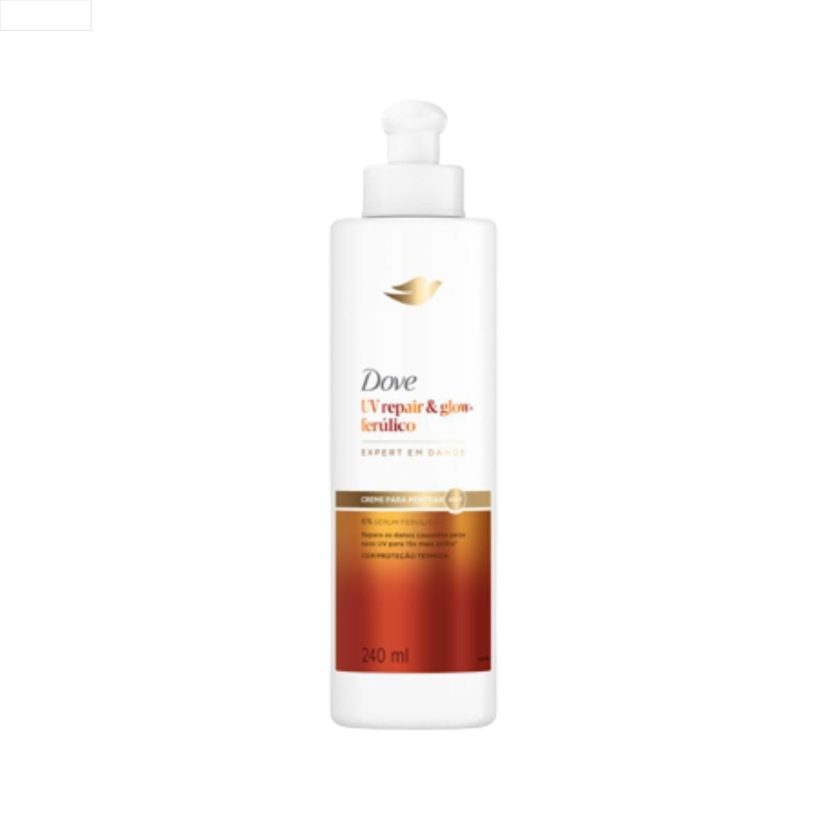 CREME PARA PENTEAR DOVE UV REPAIR & GLOW + FERÚLICO FRASCO 240ML
